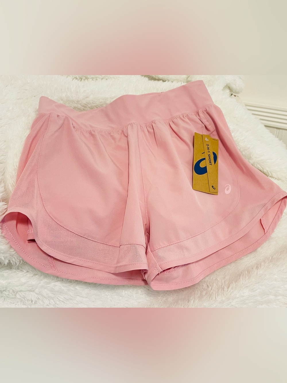 ASICS size XS Women's Pink Lightweight Running Shorts new with tags